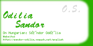 odilia sandor business card